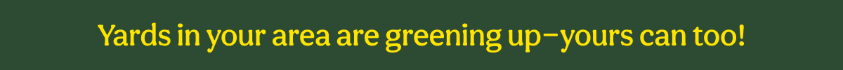 Yards in your area are greening up—yours can too!