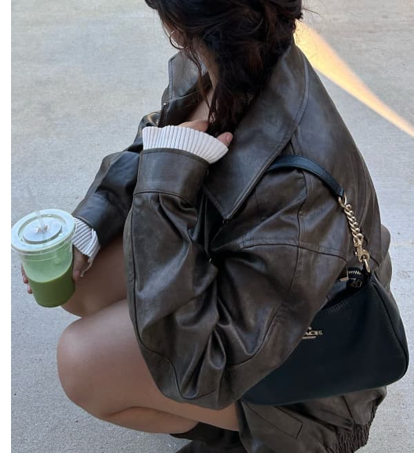 Abbi Brown Vintage Bomber Jacket