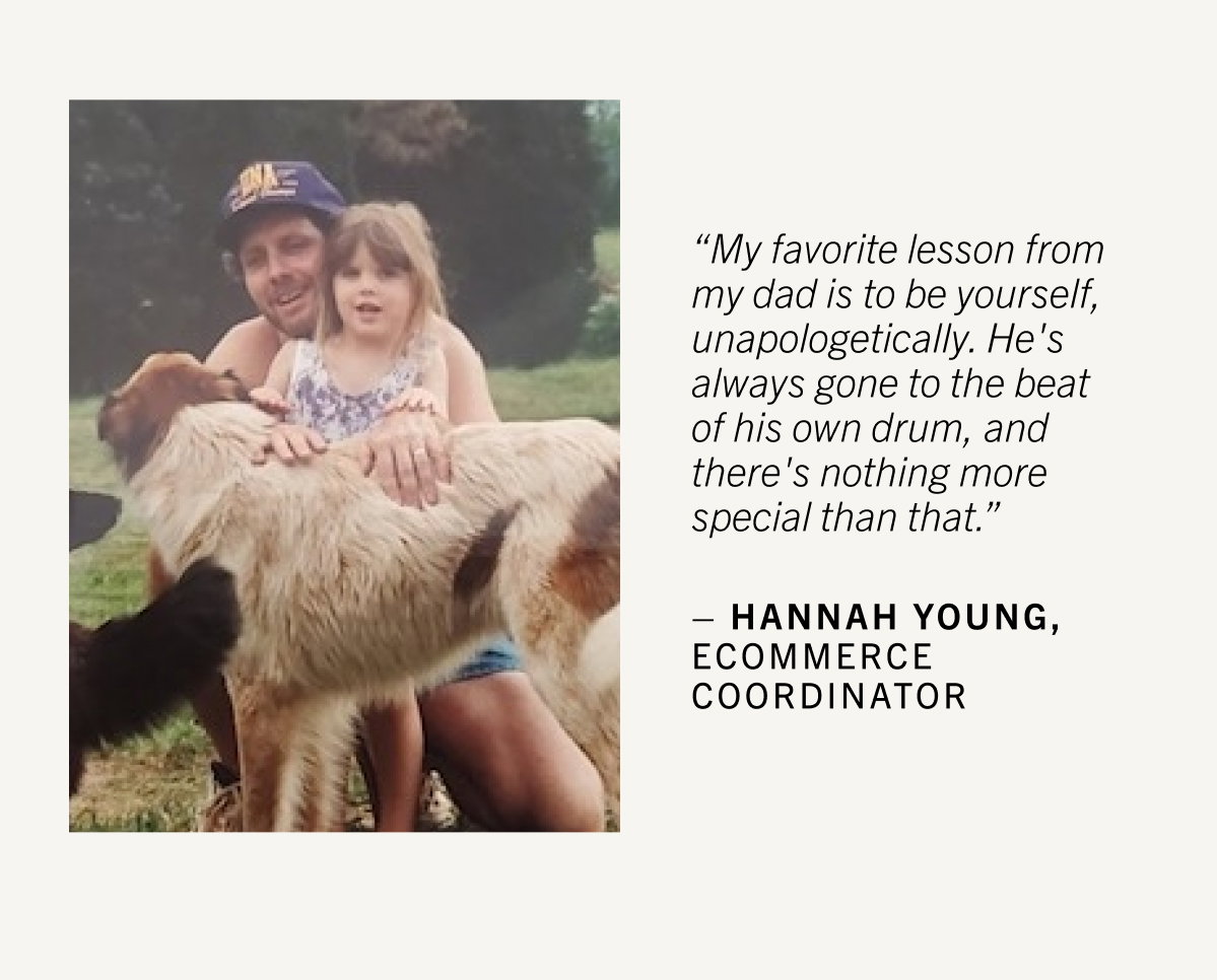 Hannah Young, Ecommerce Coordinator, and her dad