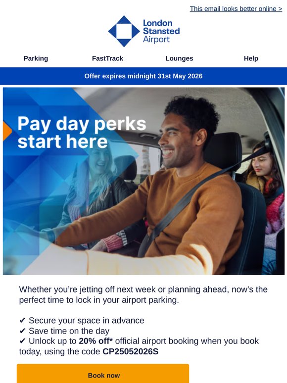 Pay day's landed. Your travel extras are waiting.