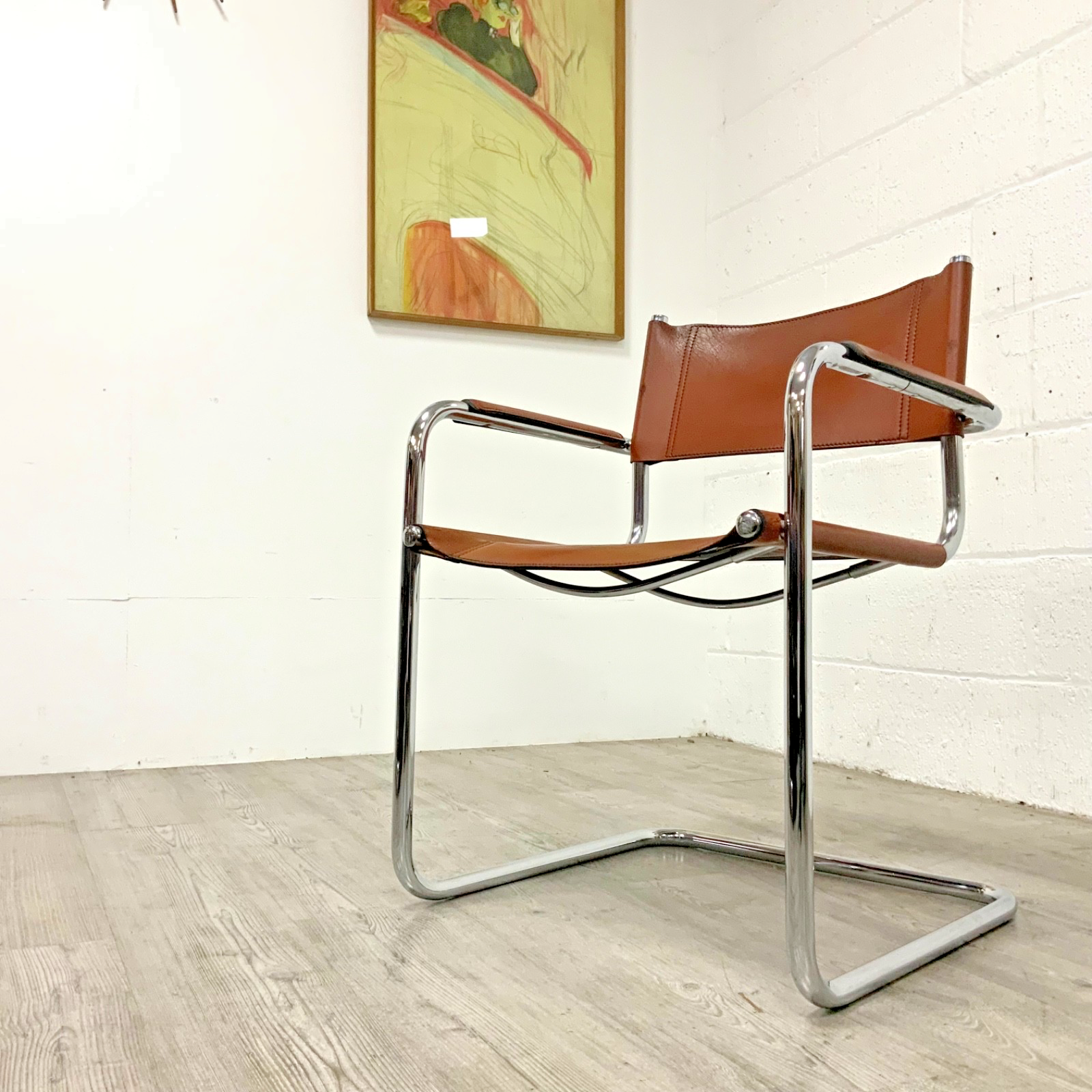 An Italian  Mart Stam  Marcel Breuer Model S34 Cantilever Dining Office Chair