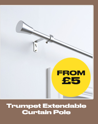 Trumpet Extendable Curtain Pole
