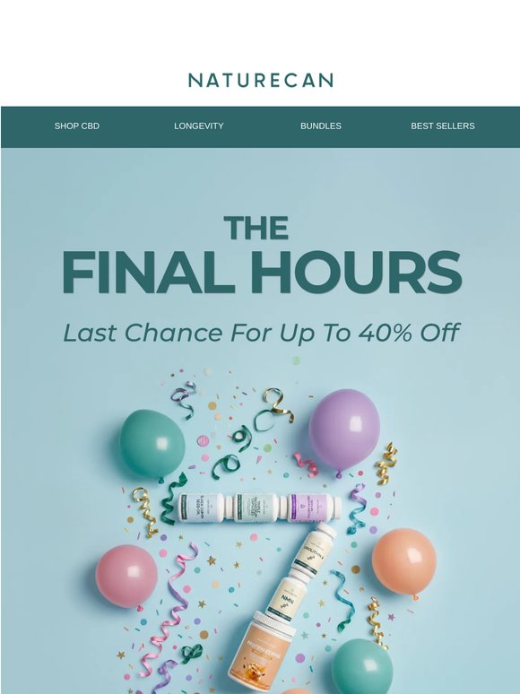 Last chance to get up to 40% off! ⏳