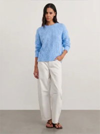 JAG Lily Fluffy Scoop Neck in Belle Blue