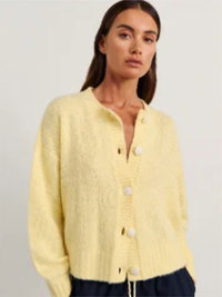 JAG Lily Fluffy Cardigan in Sunshine