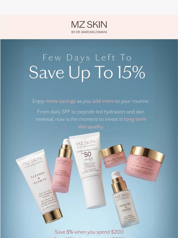 Few Days Left to Save on Your Favourite Skincare