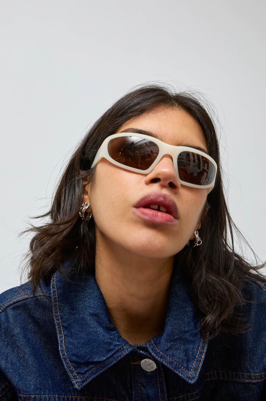 Monokel Crow Sunglasses in Matt Pearl