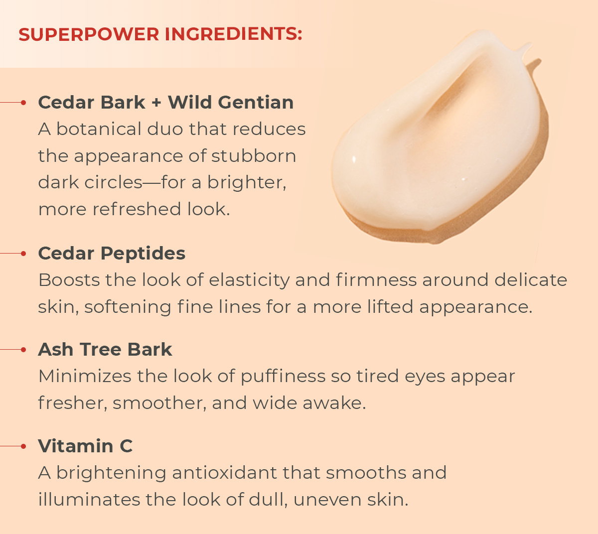 Superpower Ingredients: Cedar Bark + Wild Gentian | Cedar Peptides | Ash Tree Bark | Vitamin C