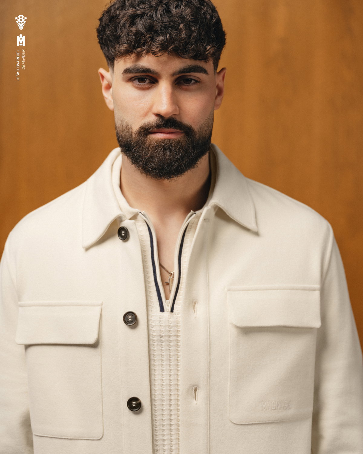 PORTER-K Brushed Knit Shirt Jacket for Men