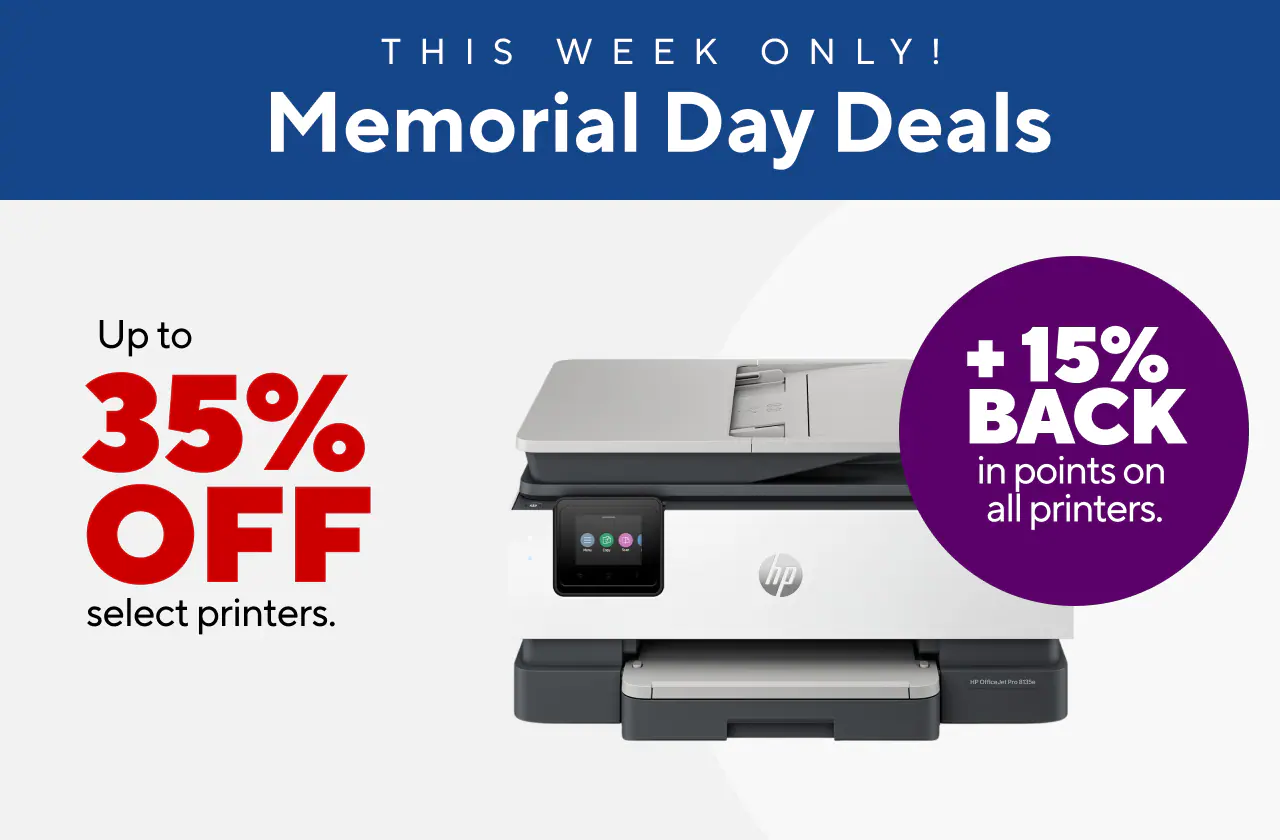 Up to 35% off select Printers