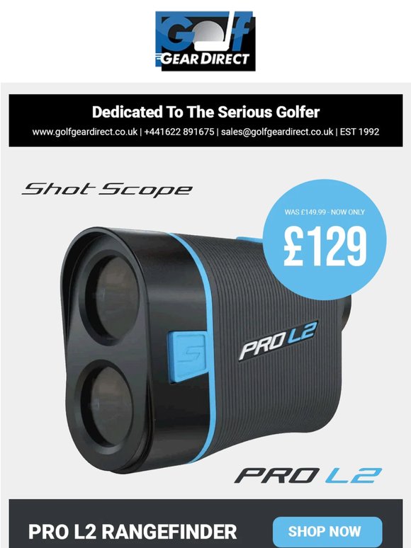 ⬇️ | Price Drop - Shot Scope Pro L2 Laser Rangefinder