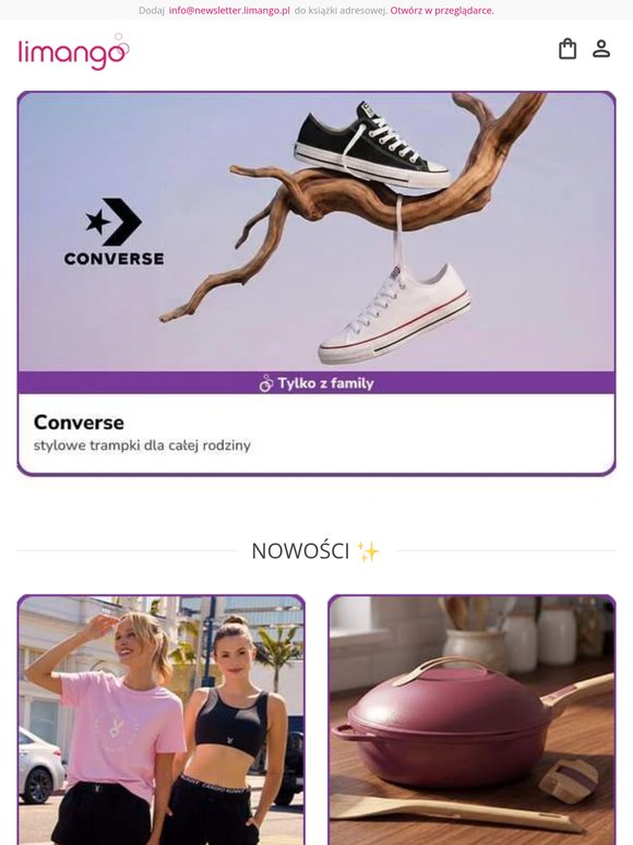 Converse, Wrangler & Lee do - 71%* 💜  Nowości: Cardio Bunny i Cookut 🤩