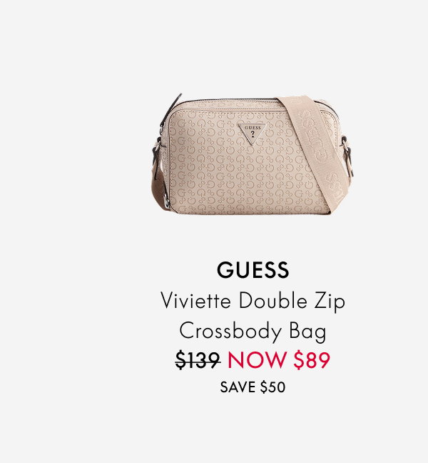 GUESS Viviette Double Zip Crossbody Bag