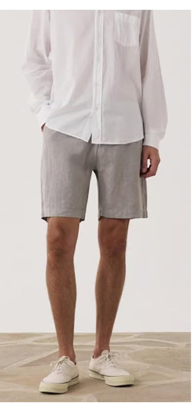 Joggy Linen Short In Sage
