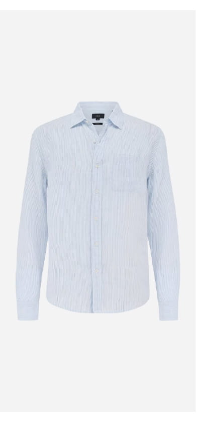 Tate Striped Shirt In White and Blue