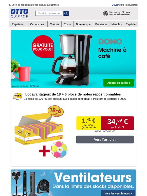 ☕ Pour le café au bureau : machine à café DOMO
