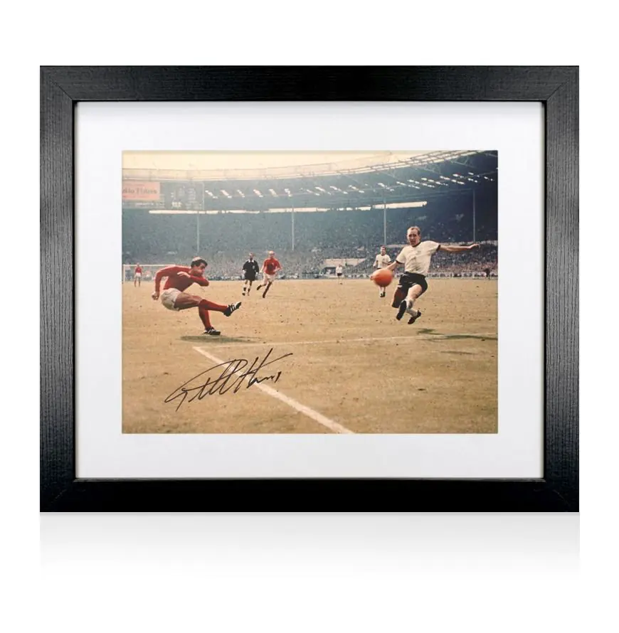 Framed Sir Geoff Hurst England Photo: 1966 World Cup Final Goal ‘They Think It’s All Over’