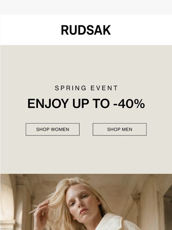 Warm Days Ahead, enjoy up to -40%