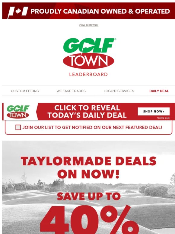 Save up to 40% on TaylorMade!