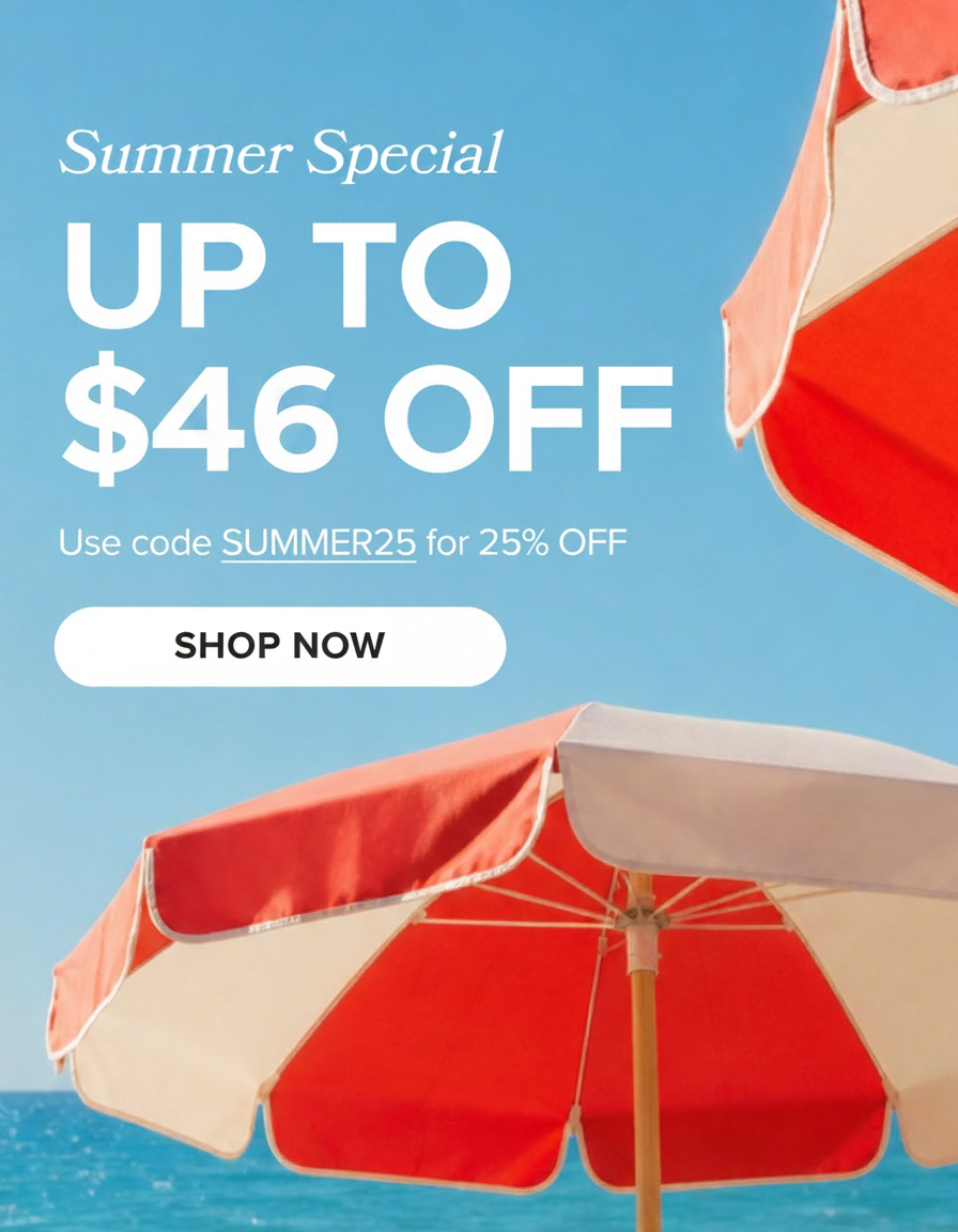 Summer sale: Up to $46 off with code SUMMER25. Shop now.