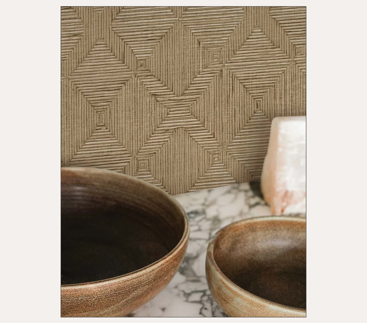 Image of Tempaper's Hoffman Faux Sisal wallpaper by Jeremiah Brent.