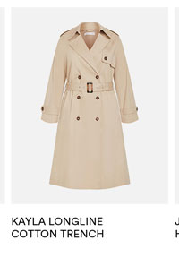 Shop Kayla Longline Cotton Trench