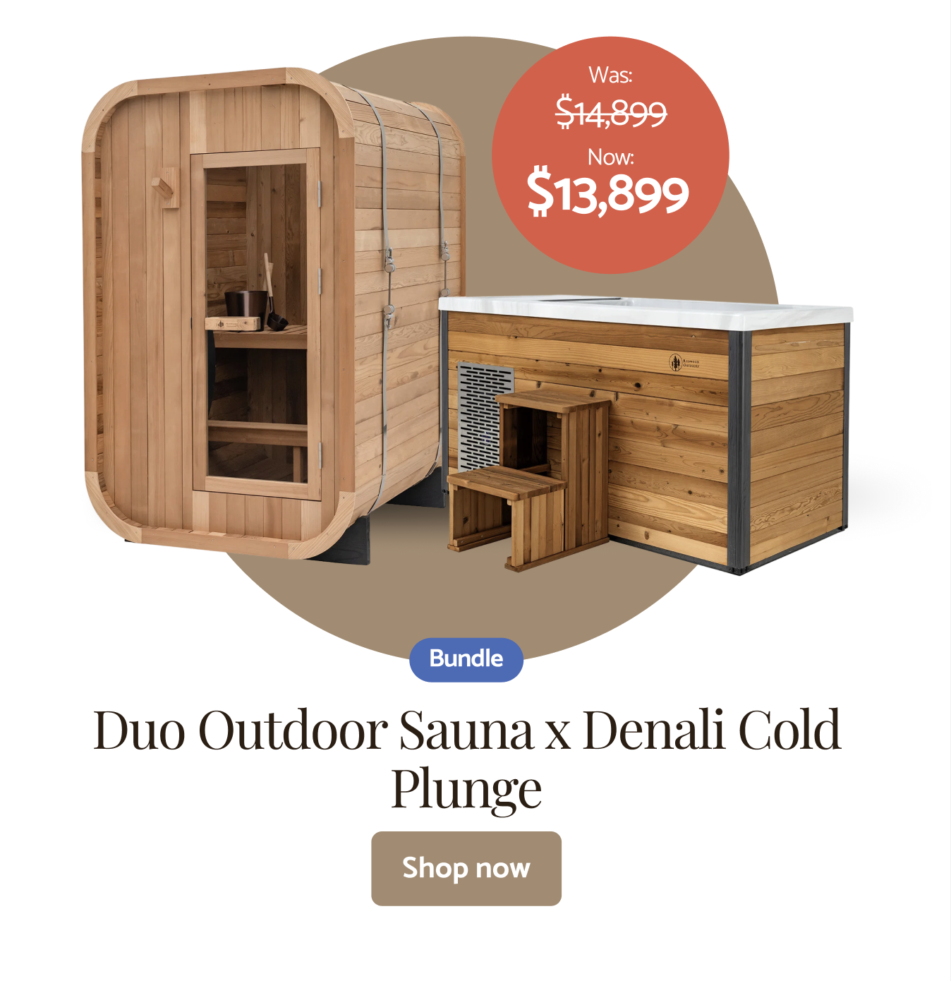Duo Outdoor Sauna x Denali Cold Plunge