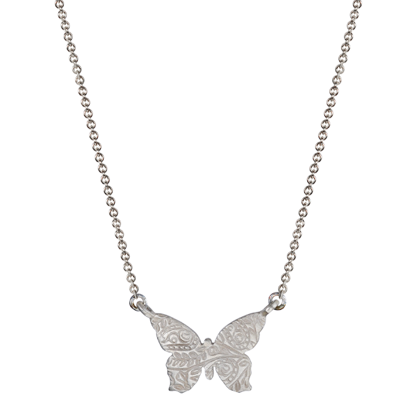 Sterling Silver Small Paisley Butterfly Pendant