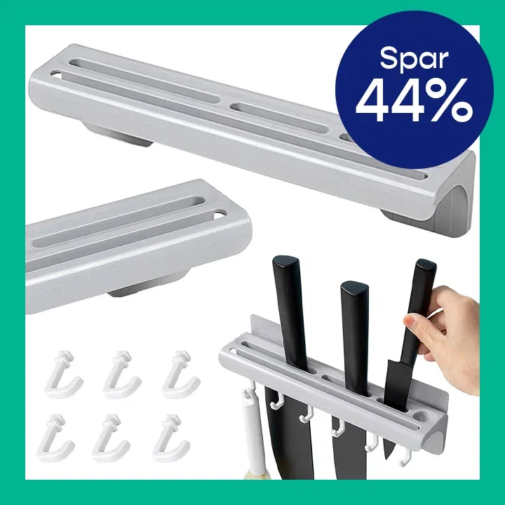 Veggmontert knivholder / Knivlist for kjøkken