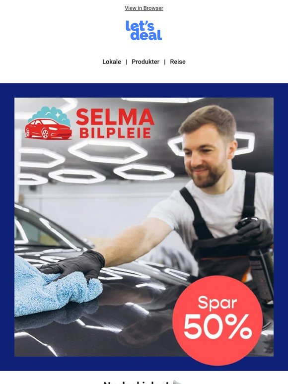 Innvendig og utvendig vask av bil / Åpent blikk og velstelte bryn / 9-retters tapasopplevelse