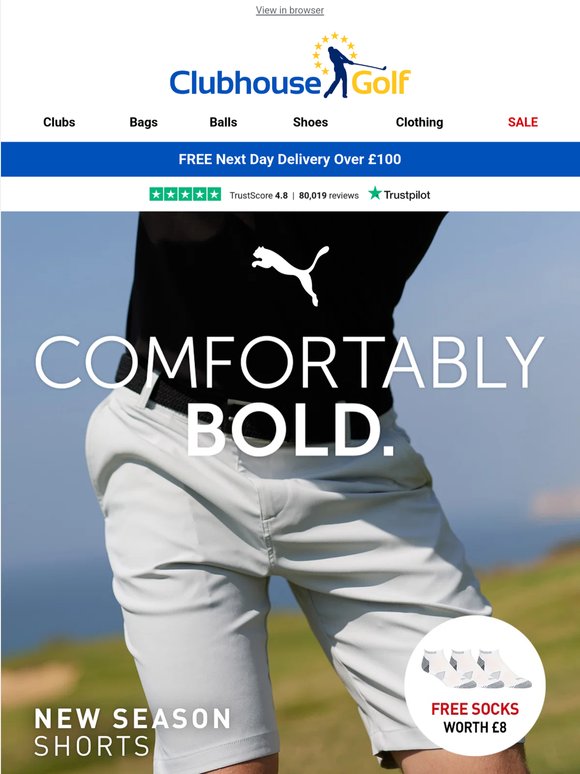 NEW arrivals | FREE Puma socks with shorts ⛳