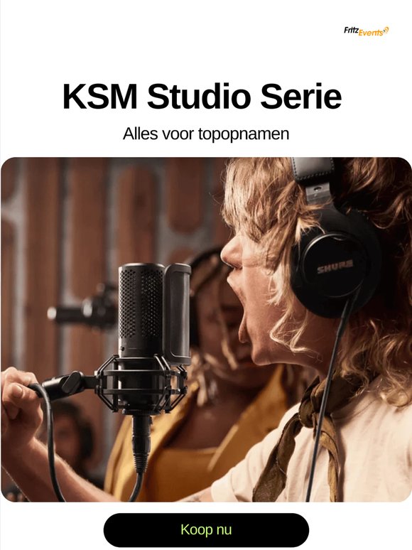 NIEUWE Shure KSM microfoons: studiokwaliteit zonder compromis