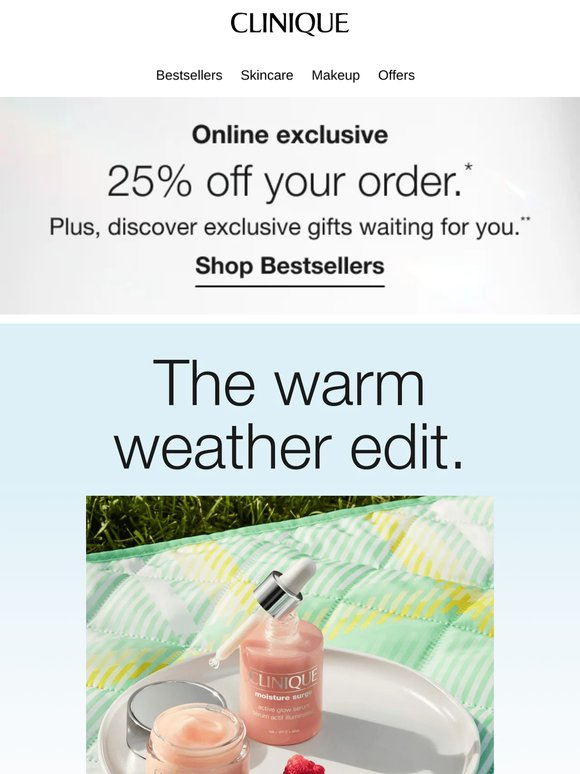 25% off ☀️ Warm-weather essentials, sorted