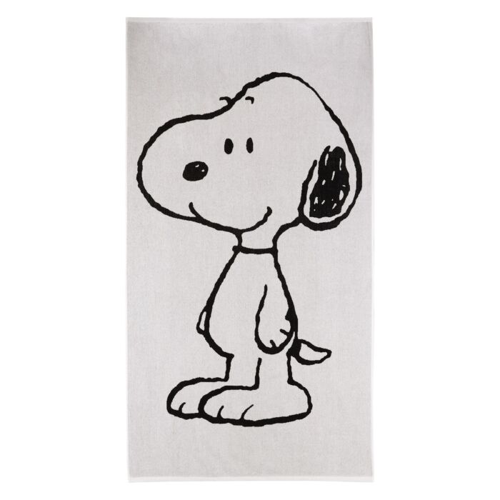 Vossen Peanuts Strandtuch «Snoopy Beach», Velours, 100x180 cm , weiss