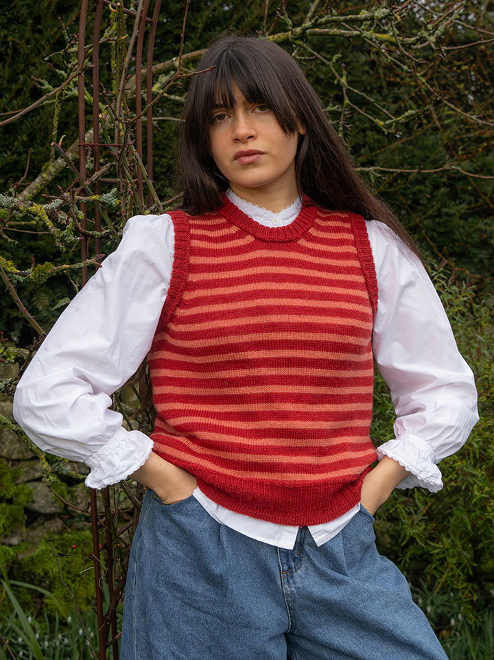 Ingleton Vest in Jam & Shrimp