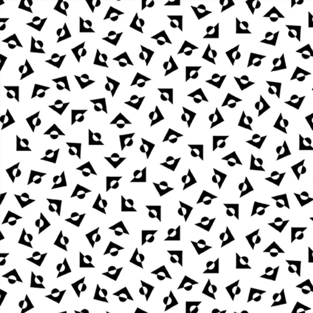 Image of P&B Textiles - Salt & Pepper II - Triangle Tree - White - Yardage