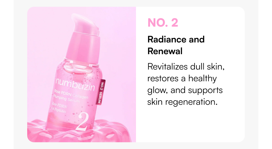 No. 2 Radiance and Renewal | Numbuzin No.2 Rose PDRN Collagen Plumping Serum