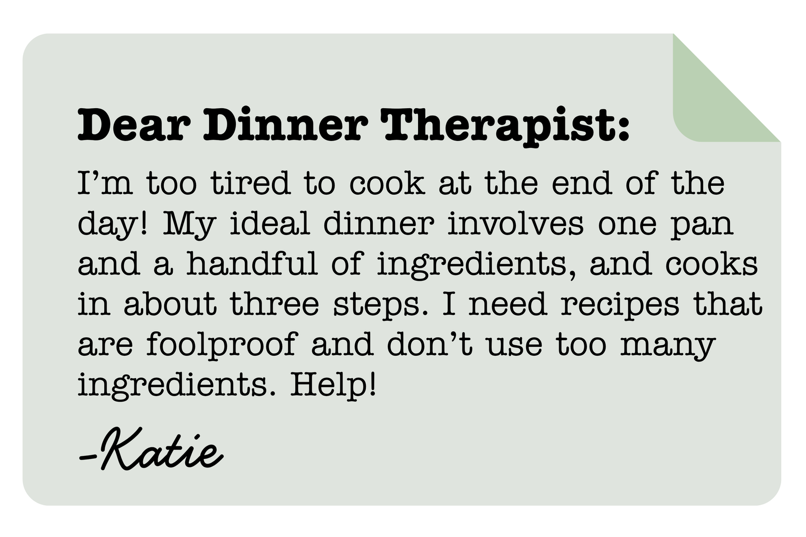 Dear Dinner Therapist