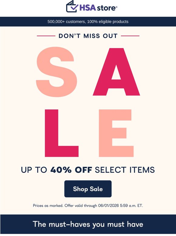 The cure for sale FOMO: Shop now!