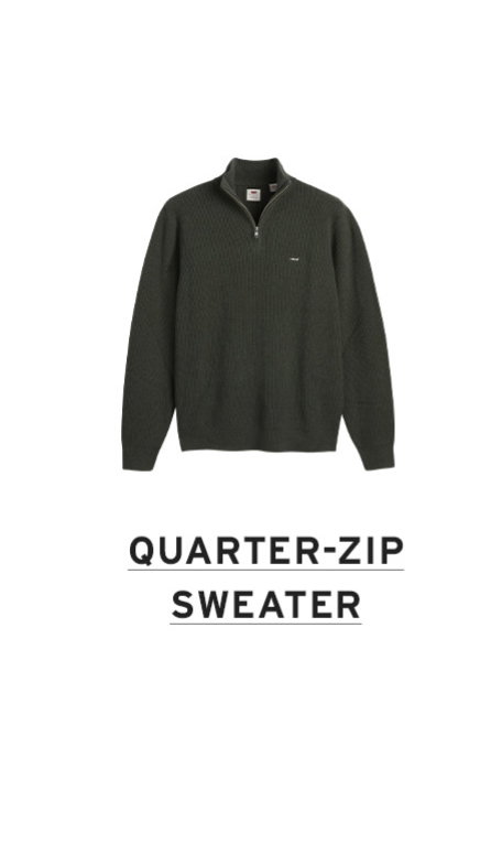QUARTER-ZIP SWEATER