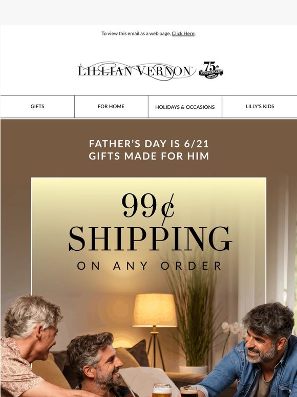 99¢ shipping on gifts made for him