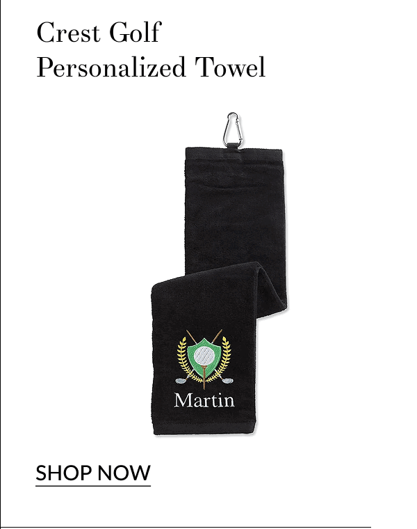 Crest Golf Personalized Towel [Click here to Shop Now]