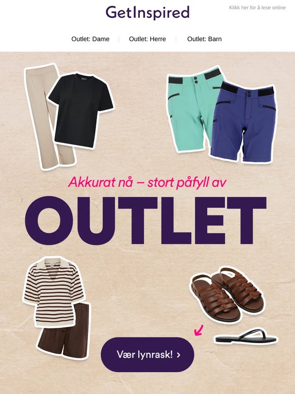 Akkurat nå: OUTLET PÅFYLL 💥