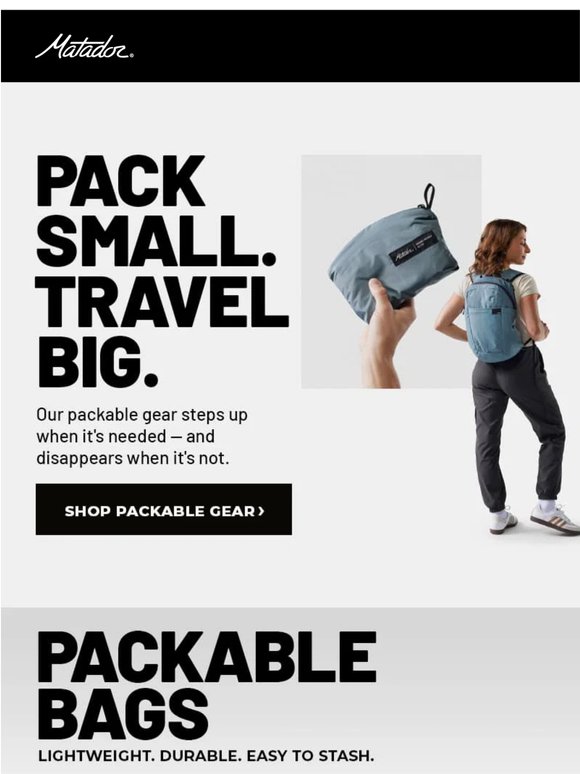 Pack Small. Travel Big.