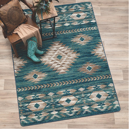 Turquoise Horizon Rug Collection
