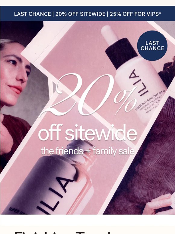 Finishing touches—20% off ends tonight