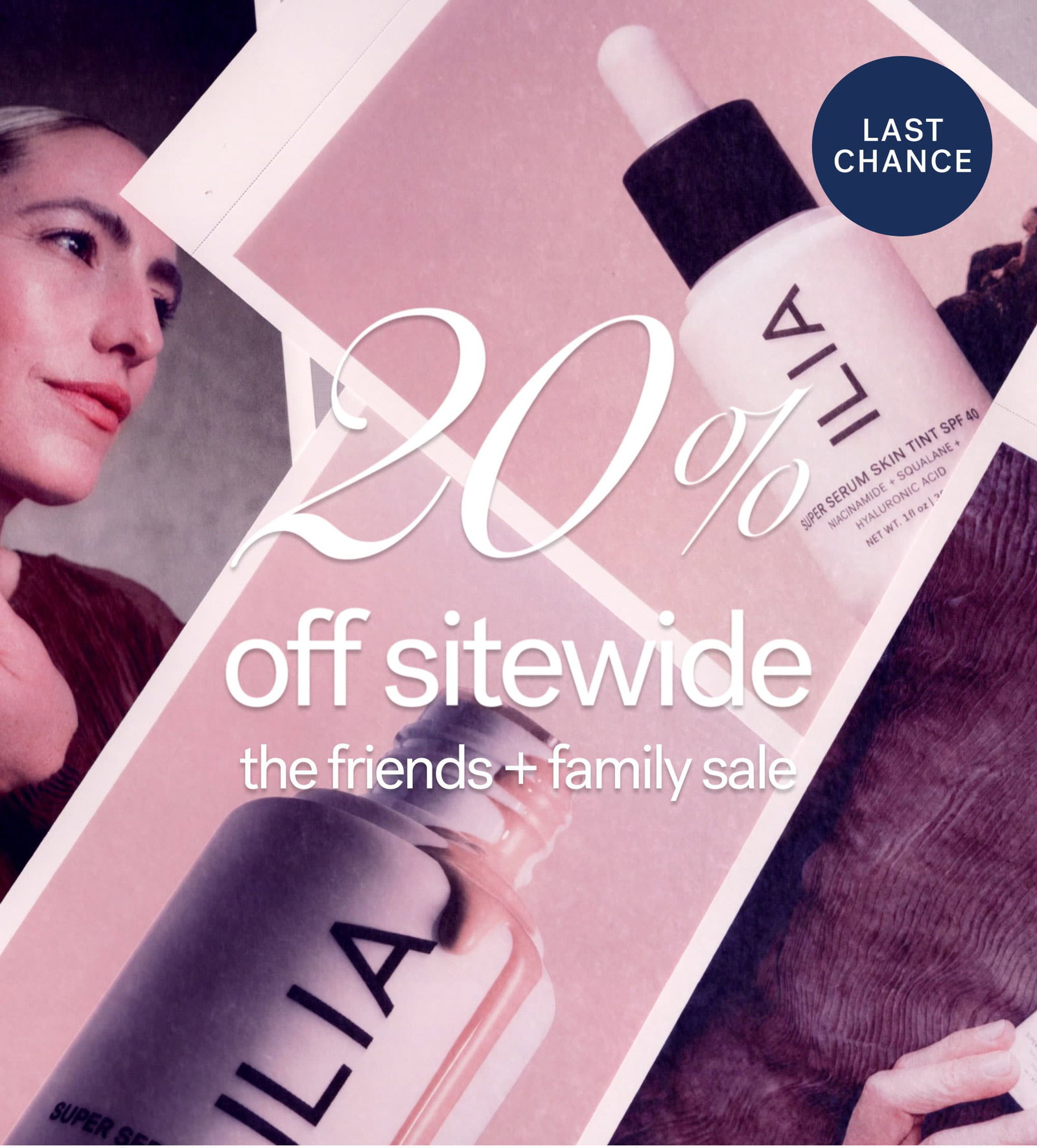 LAST CHANCE  20% off sitewide the friends + family sale