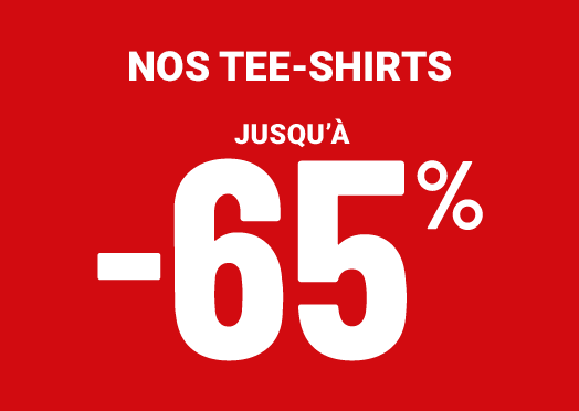 Nos Tee-shirts jusqu’à moins 65 pour cent