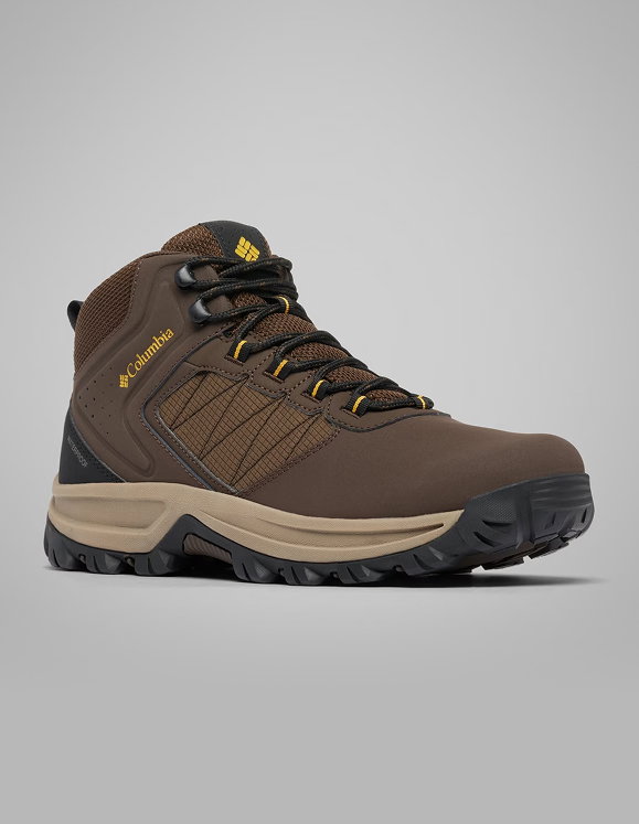 Close up of a Columbia hiking boot. 