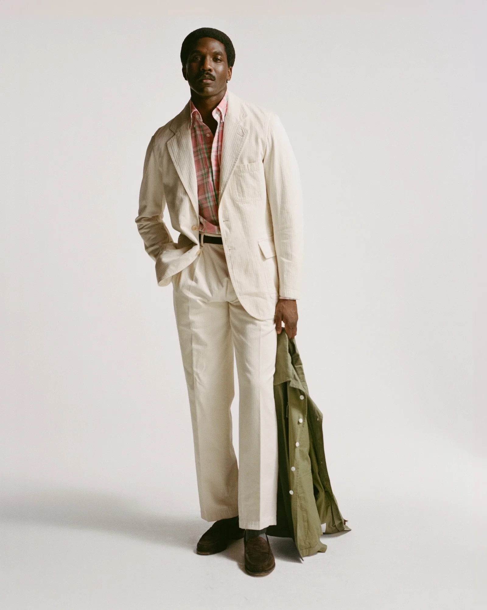 Image of Ecru Herringbone Twill Cotton Games Blazer Mk. I